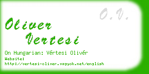 oliver vertesi business card